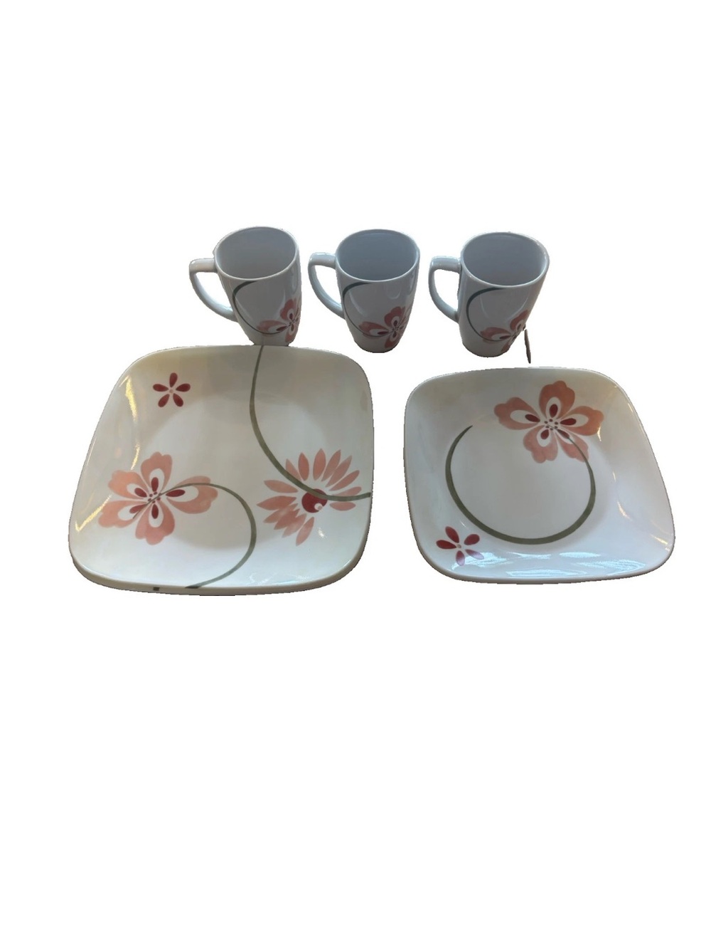 Vintage! Set of 9 pieces Corelle, Pretty Pink! (J)